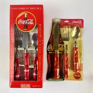 Coca-Cola 12 Pc Flatware Set & 3 Pc Set by Gibson